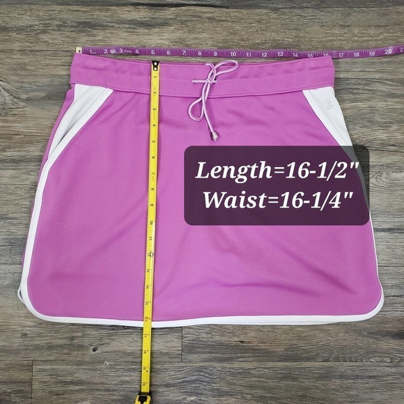 Izod Women Golf Mesh Adjustable Tie Waist Outdoor Sport Activewear Skort Sz L - Picture 10 of 10